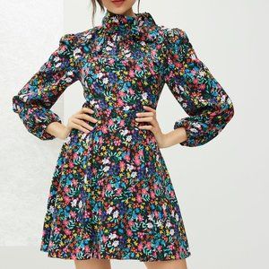 Milly Floral Silk Blend Dress